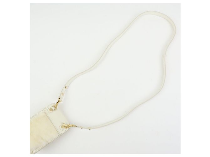 Céline Borsa a spalla e crossbody CELINE Triomphe in pelle e pelliccia di coniglio, Ivory - vista 6