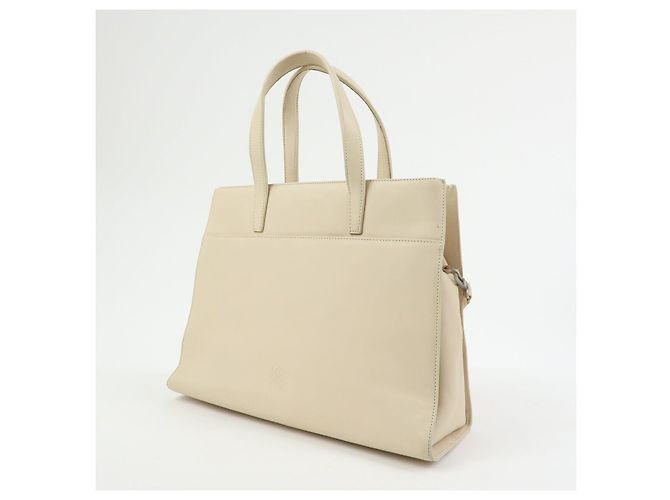 LOEWE Borsa 2Way in pelle nappa Anagram Borsa a mano e a tracolla Ivory - vista 3