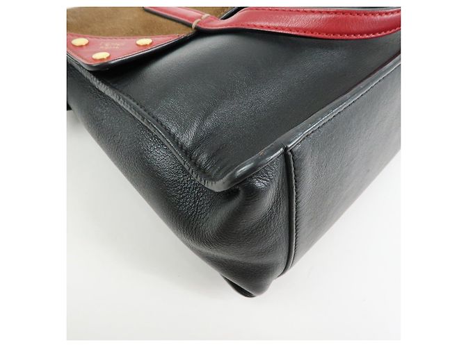 FENDI Borsa 2Way Flip in pelle e camoscio Borsa a mano e a tracolla Nera 8BT302 - vista 10