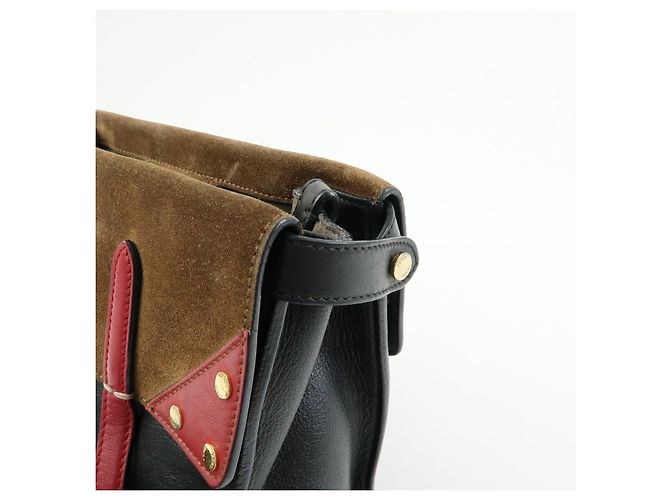 FENDI Borsa 2Way Flip in pelle e camoscio Borsa a mano e a tracolla Nera 8BT302 - vista 14