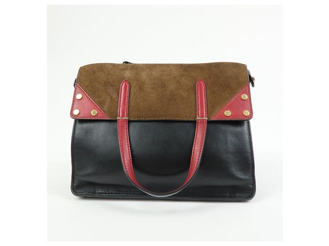 FENDI Borsa 2Way Flip in pelle e camoscio Borsa a mano e a tracolla Nera 8BT302 - vista 2