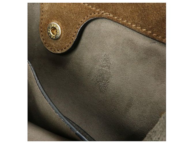 FENDI Borsa 2Way Flip in pelle e camoscio Borsa a mano e a tracolla Nera 8BT302 - vista 22