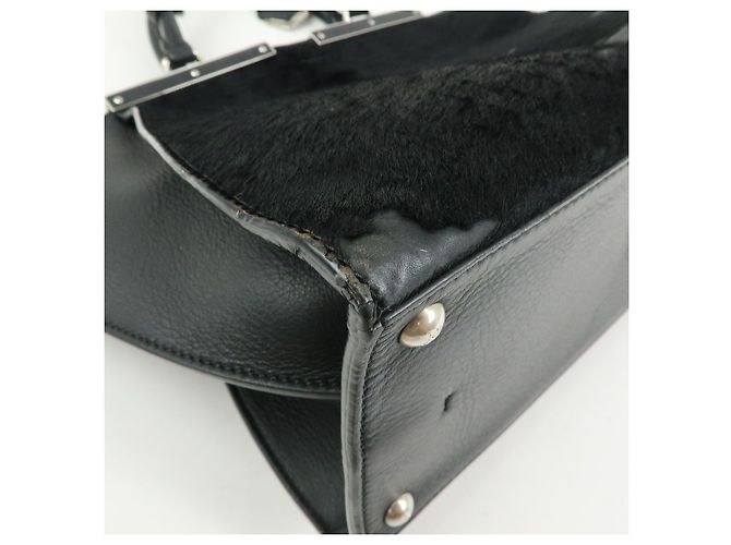 FENDI Trois Jours Borsa a mano e a tracolla 2Way in pelle e pony hair 8BH279 - vista 10