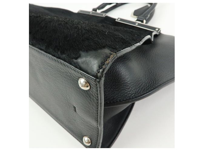 FENDI Trois Jours Borsa a mano e a tracolla 2Way in pelle e pony hair 8BH279 - vista 11