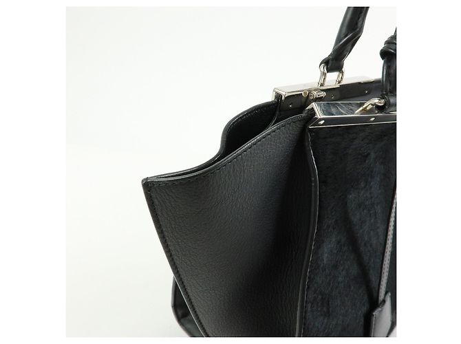 FENDI Trois Jours Borsa a mano e a tracolla 2Way in pelle e pony hair 8BH279 - vista 15