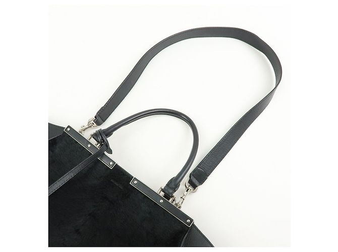 FENDI Trois Jours Borsa a mano e a tracolla 2Way in pelle e pony hair 8BH279 - vista 6