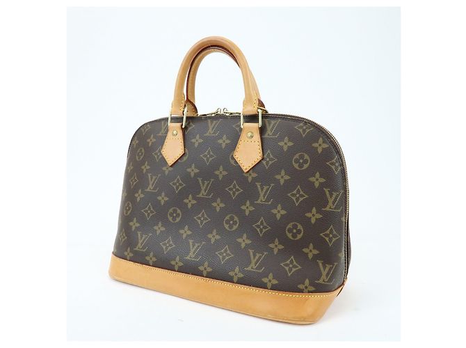 Louis Vuitton Monogram Alma Canvas Leather Hand Bag Brown M51130 - vista 3