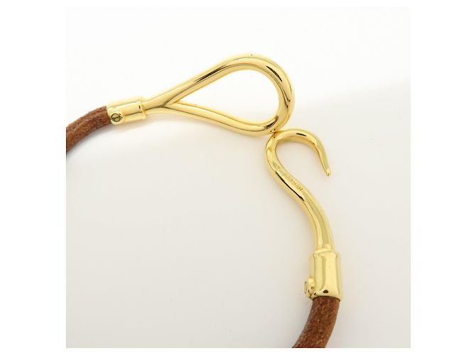 Hermès Bracciale HERMES Jumbo Choker in pelle Brown Gold - vista 10