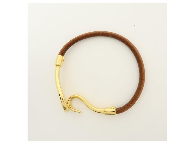 Hermès Bracciale HERMES Jumbo Choker in pelle Brown Gold - vista 5