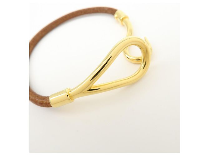 Hermès Bracciale HERMES Jumbo Choker in pelle Brown Gold - vista 8