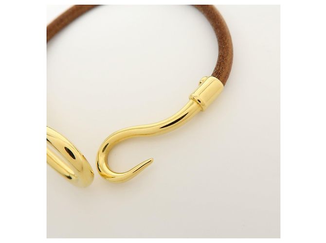 Hermès Bracciale HERMES Jumbo Choker in pelle Brown Gold - vista 9