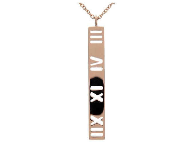 Collana Tiffany & Co Atlas Bar 3P Diamond K18 750PG Rose Gold - vista 2