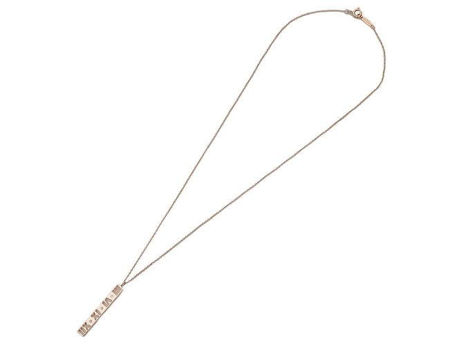 Collana Tiffany & Co Atlas Bar 3P Diamond K18 750PG Rose Gold - vista 3