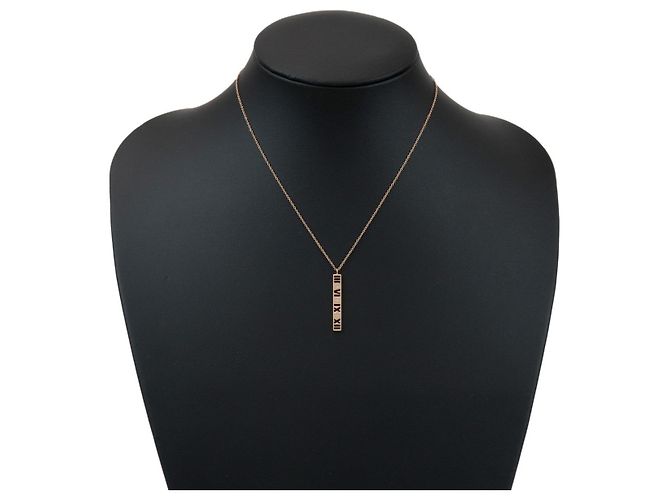 Collana Tiffany & Co Atlas Bar 3P Diamond K18 750PG Rose Gold - vista 6