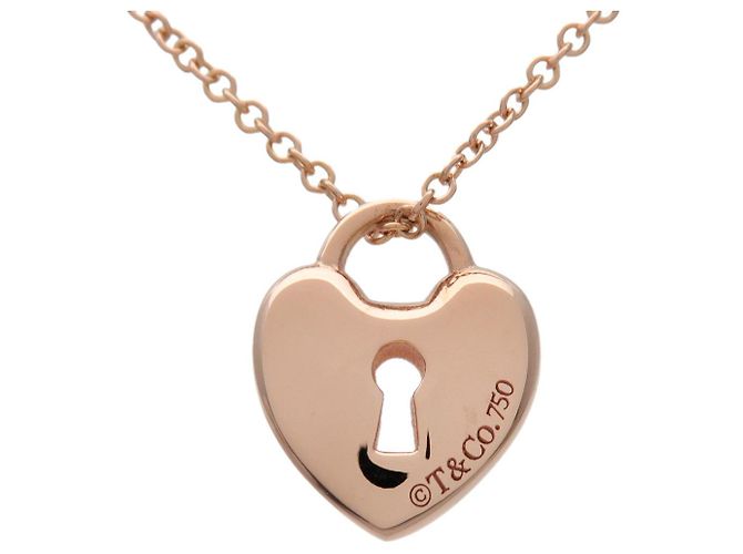 Collana Tiffany & Co Heart Lock K18 750PG Rose Gold - vista 2