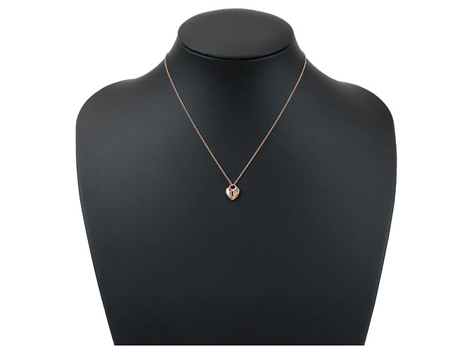 Collana Tiffany & Co Heart Lock K18 750PG Rose Gold - vista 6