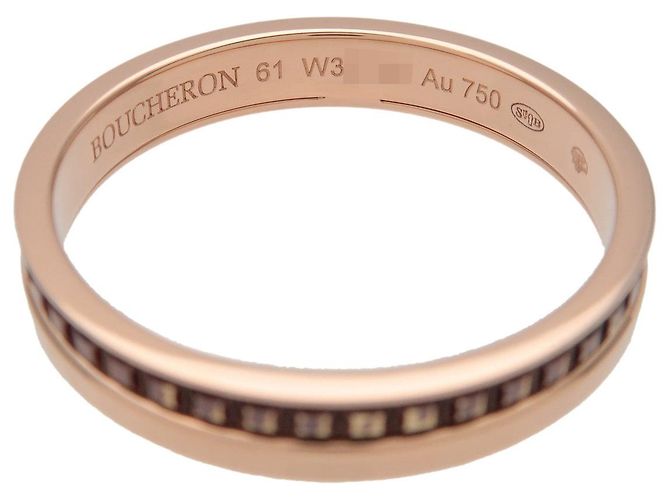 Boucheron Anello Quatre Classic Half K18 750PG Brown PVD US9.5 EU61 - vista 4