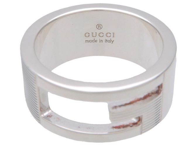 GUCCI Anello G Ring Cut Out SV925 Argento #9 US4.5 EU48 HK9.5 - vista 4