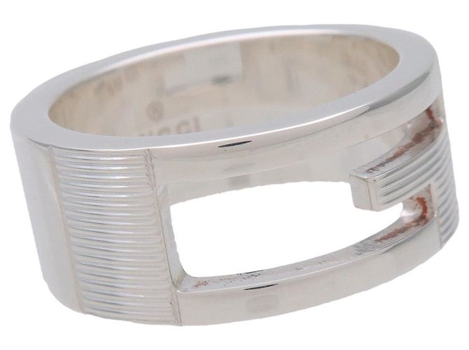 GUCCI Anello G Ring Cut Out SV925 Argento #9 US4.5 EU48 HK9.5 - vista 6