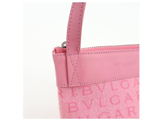 Bulgari Borsa a tracolla e a spalla BVLGARI Logomania in tela e pelle Rosa - vista 15