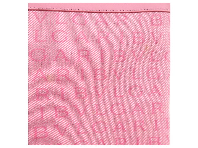 Bulgari Borsa a tracolla e a spalla BVLGARI Logomania in tela e pelle Rosa - vista 19