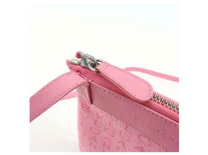 Bulgari Borsa a tracolla e a spalla BVLGARI Logomania in tela e pelle Rosa - vista 20