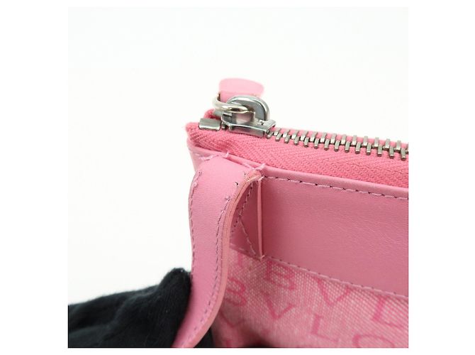 Bulgari Borsa a tracolla e a spalla BVLGARI Logomania in tela e pelle Rosa - vista 9
