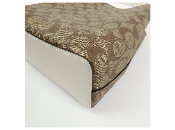 COACH Bolso de hombro 2Way y bolso de mano de cuero PVC Signature Beige Brown - vista 13