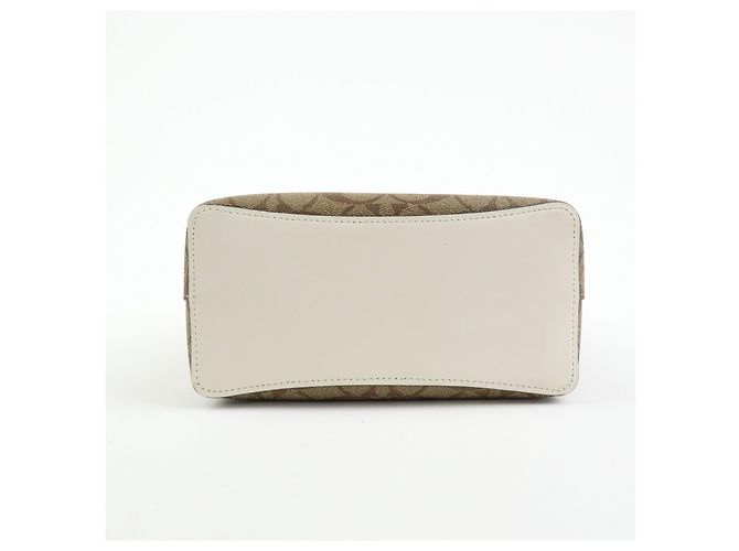 COACH Bolso de hombro 2Way y bolso de mano de cuero PVC Signature Beige Brown - vista 5