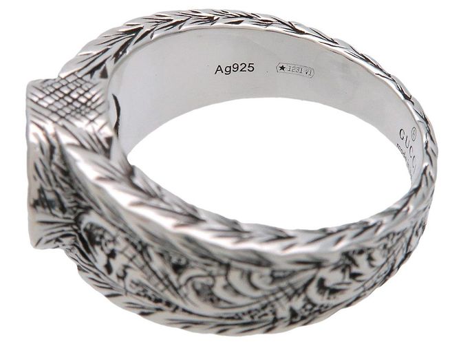 GUCCI Interlocking G Arabesque Ring SV925 Silver #9 US5 EU49 HK10.5 - Ansicht 5