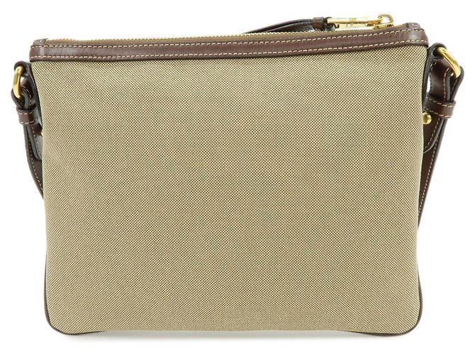 Borsa a tracolla e borsa a spalla PRADA in tela jacquard e pelle Marrone - vista 2