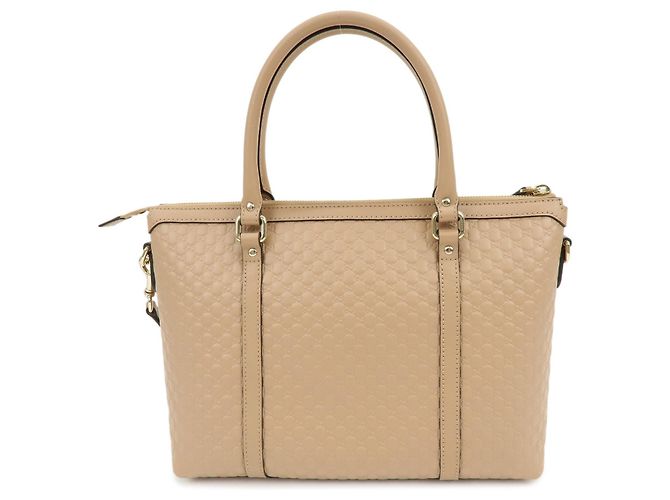 Borsa a mano e a tracolla 2Way GUCCI in pelle Microguccissima Beige 449656 - vista 2