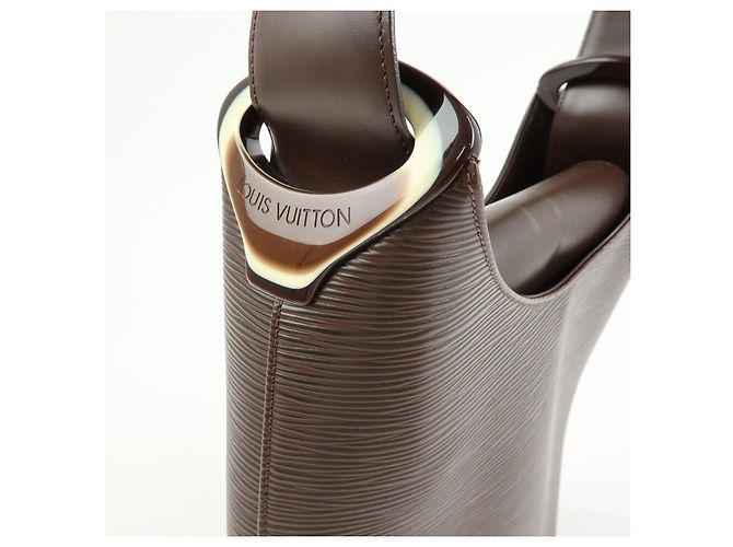 Borsa a tracolla Louis Vuitton Epi Verso in pelle Mocha M5281D - vista 14