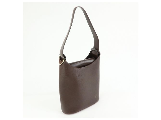 Borsa a tracolla Louis Vuitton Epi Verso in pelle Mocha M5281D - vista 4