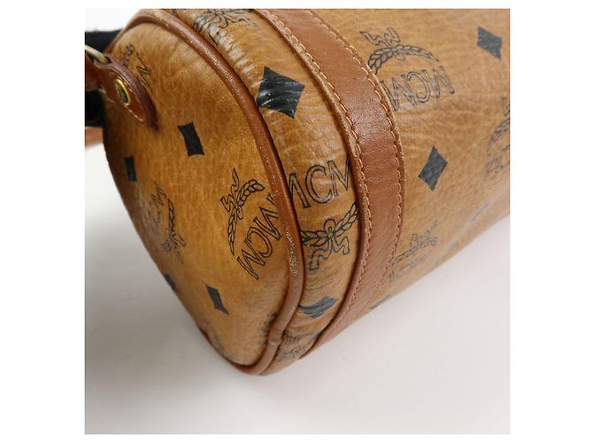 Borsa a tracolla e borsa a spalla MCM Visetos in pelle PVC Marrone - vista 11