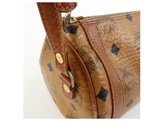 Borsa a tracolla e borsa a spalla MCM Visetos in pelle PVC Marrone - vista 15