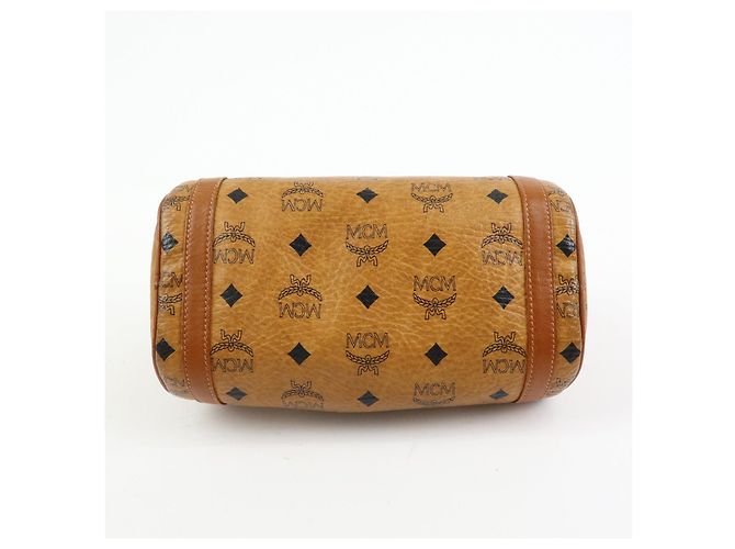 Borsa a tracolla e borsa a spalla MCM Visetos in pelle PVC Marrone - vista 5