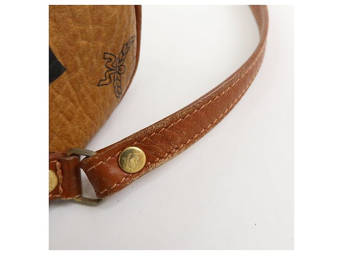 Borsa a tracolla e borsa a spalla MCM Visetos in pelle PVC Marrone - vista 7