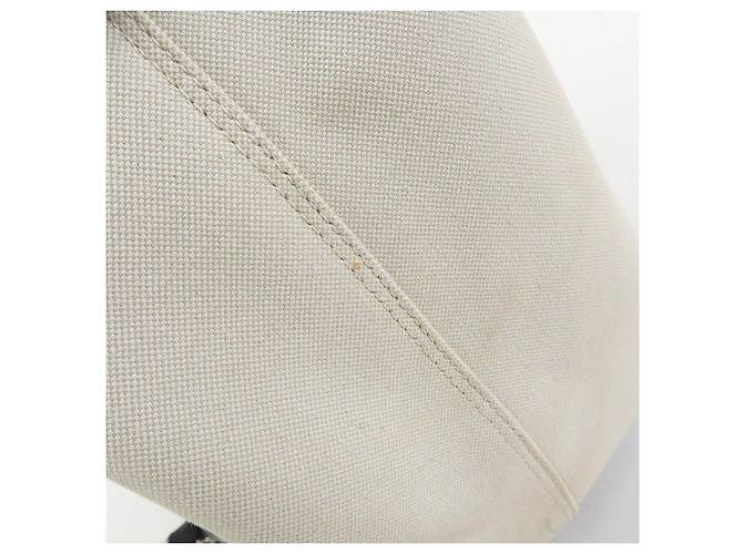 BALENCIAGA Borsa Cabas Small in tela e pelle Navy Ivory 339933 - vista 19