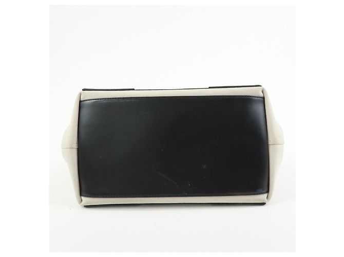 BALENCIAGA Borsa Cabas Small in tela e pelle Navy Ivory 339933 - vista 5
