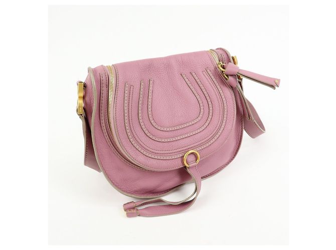 Chloé Borsa a spalla e tracolla Chloe Marcie in pelle Viola - vista 4