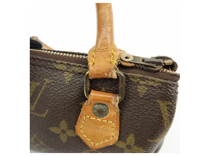 Lotto Louis Vuitton Monogram Mini Speedy Hand Bag Brown M41534 J75011 - vista 10