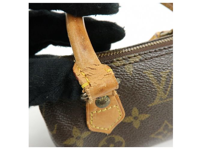 Lotto Louis Vuitton Monogram Mini Speedy Hand Bag Brown M41534 J75011 - vista 11