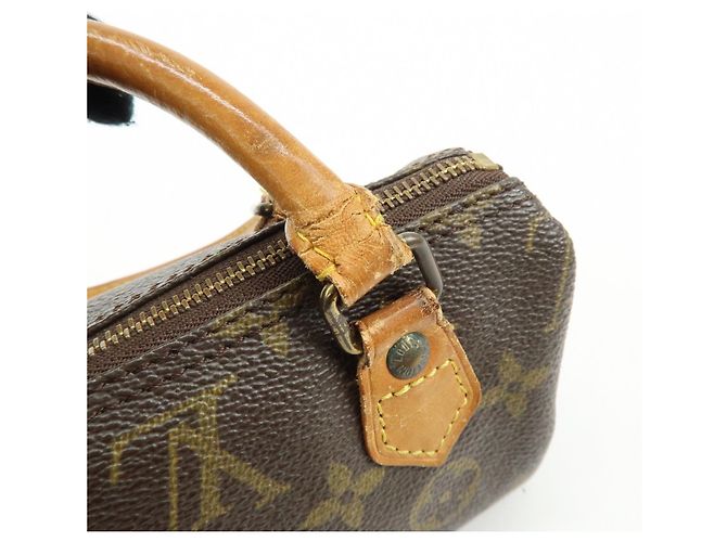 Lotto Louis Vuitton Monogram Mini Speedy Hand Bag Brown M41534 J75011 - vista 13