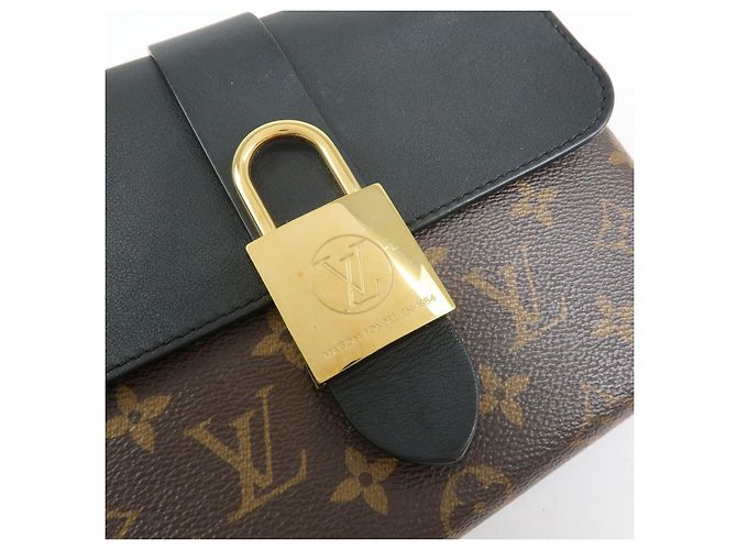 Louis Vuitton Monogram Locky BB Borsa a Tracolla 2Way Brown Noir M44141 - vista 16