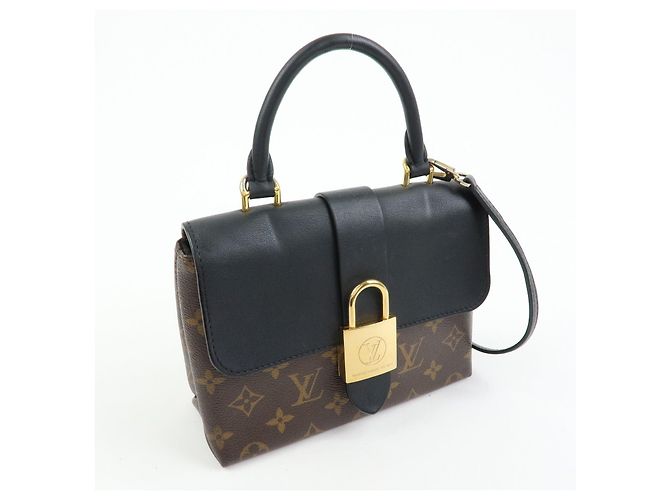 Louis Vuitton Monogram Locky BB Borsa a Tracolla 2Way Brown Noir M44141 - vista 4