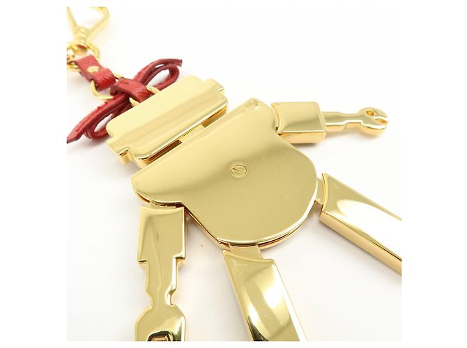 Charm Robot in Pelle Saffiano e Metallo PRADA Bianco Rosso 1TL136 - vista 10