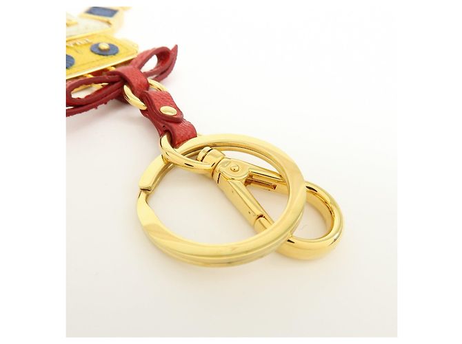 Charm Robot in Pelle Saffiano e Metallo PRADA Bianco Rosso 1TL136 - vista 11