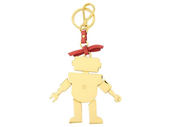 Charm Robot in Pelle Saffiano e Metallo PRADA Bianco Rosso 1TL136 - vista 2