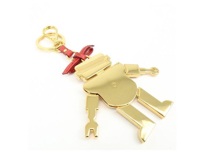 Charm Robot in Pelle Saffiano e Metallo PRADA Bianco Rosso 1TL136 - vista 4